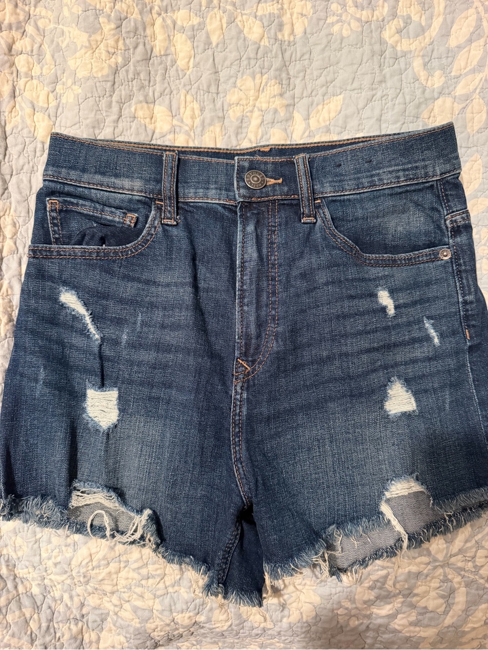 Express Shortie Super High Rise Jean Shorts